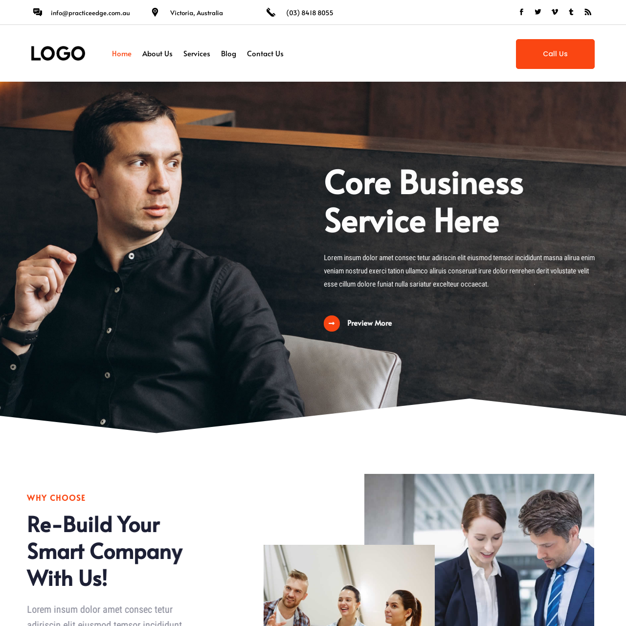 Professional website template