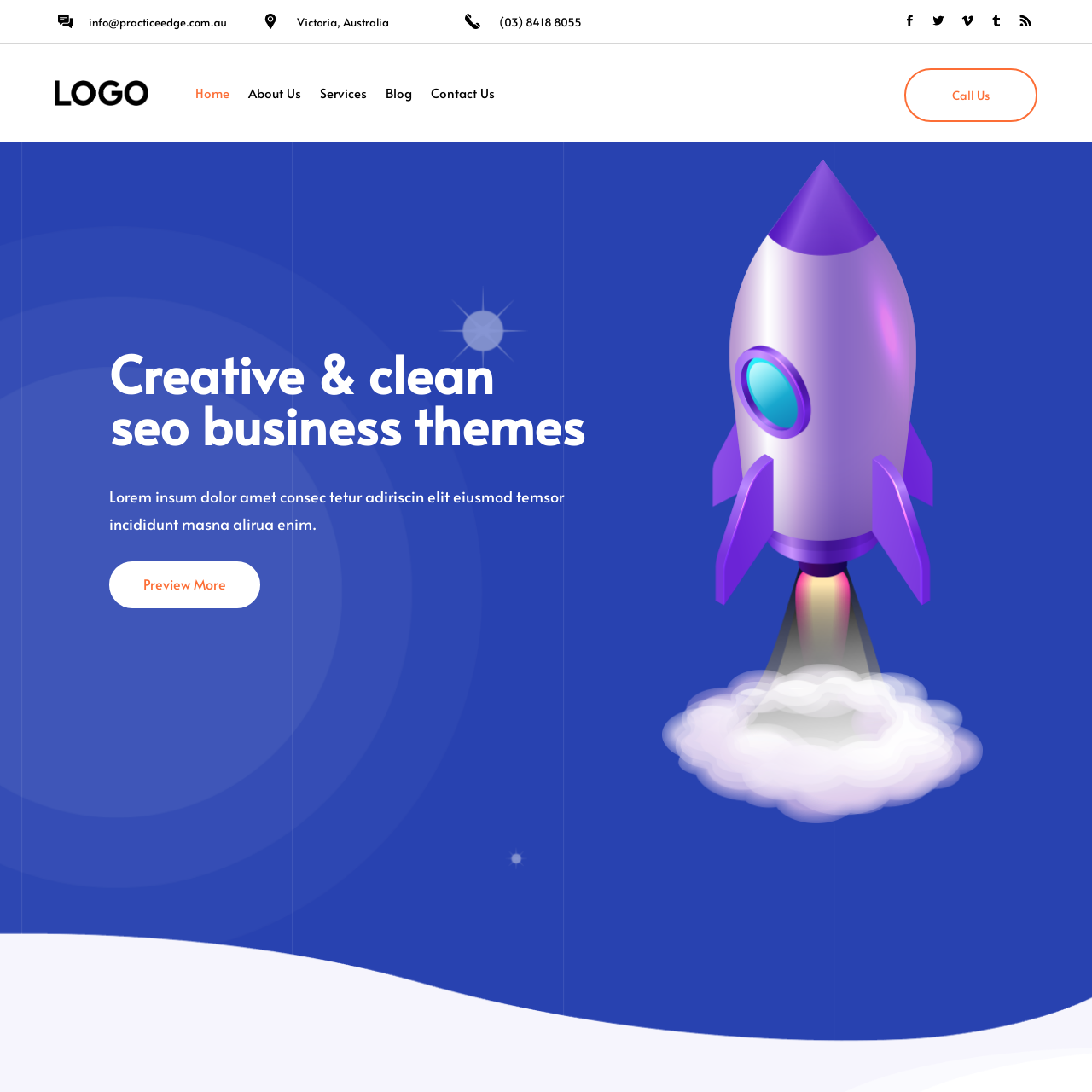 Technical website template